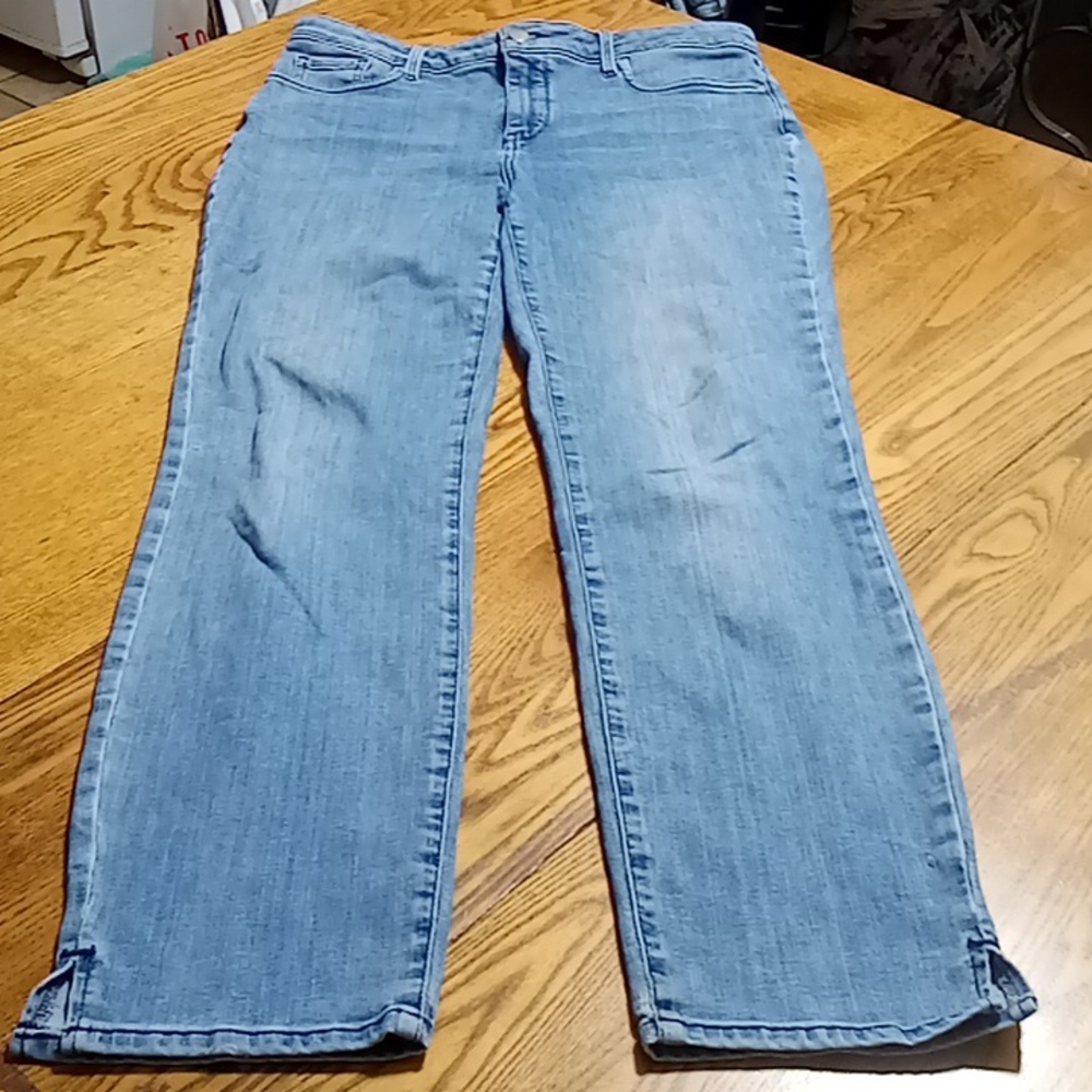 NYDJ Jeans Womens 8 BLUE STRAIGHT ? CURVES 360 Summer Spring Denim Winter Work
